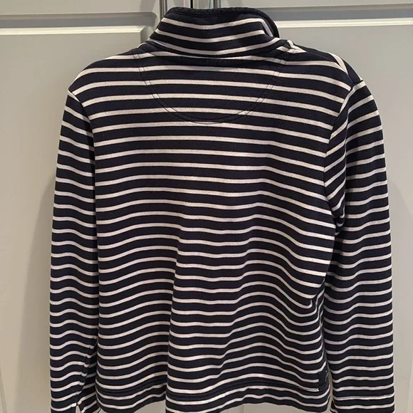 Navy and white stripe Joules sweatshirt - Picture 3 of 4